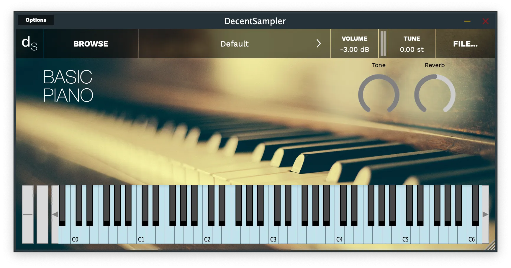 Decent Sampler interface