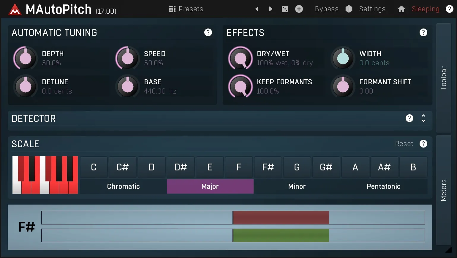 MAutoPitch interface